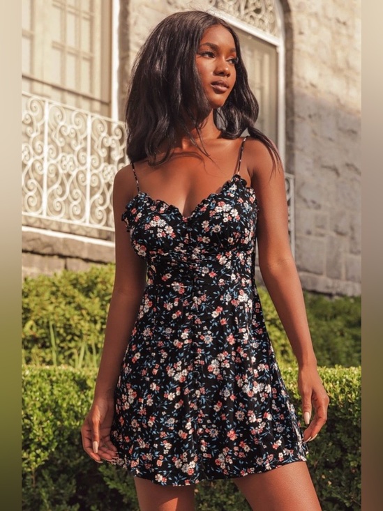 Lulus Dresses & Skirts - Lulus Flourishing Love Floral Button-Up Mini Dress